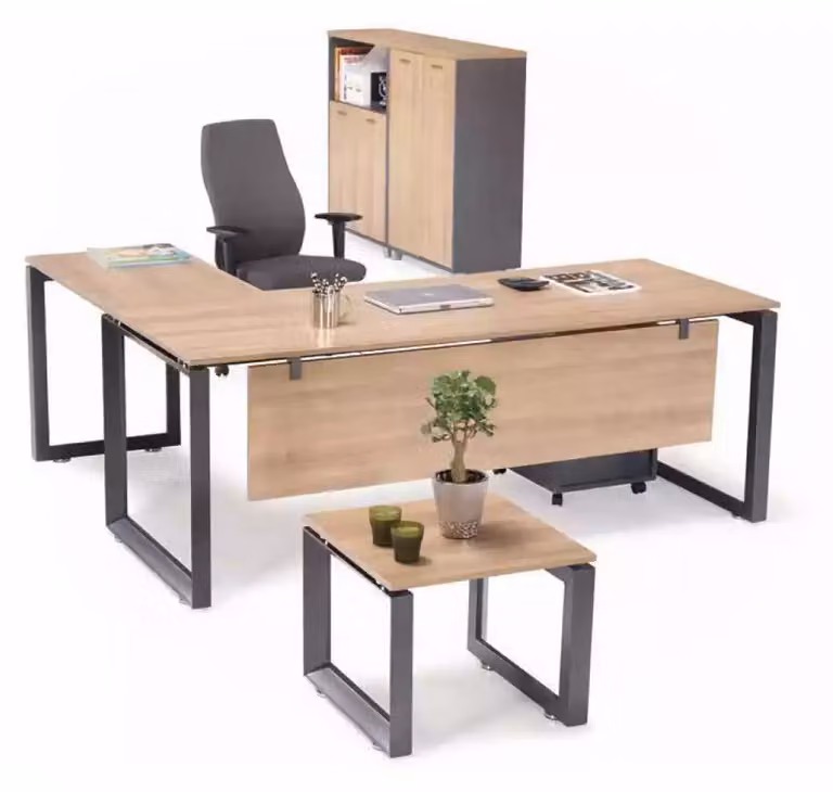 Exklusive Büromöbel Eckschreibtisch Kommode Couchtisch 2x Aktenschränke