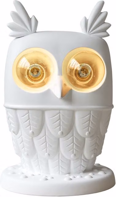 Karman Ti Vedo Lampada da tavolo in ceramica e vetro bianca con luce LED calda