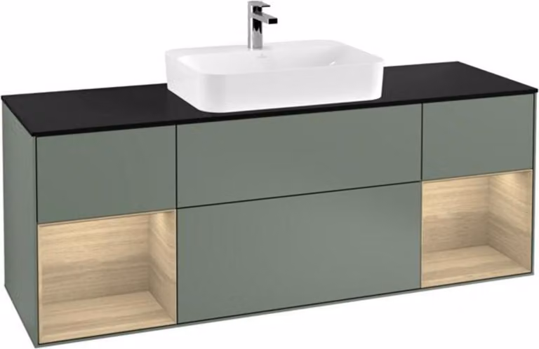 V&B Vanity unit illuminazione a parete Finion 160cm, Pl bla m, Reg Oa ven, Oli. m Lac