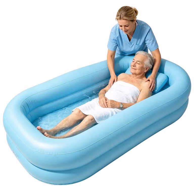 Vasca da bagno gonfiabile, ideale per l'uso domestico e in viaggio