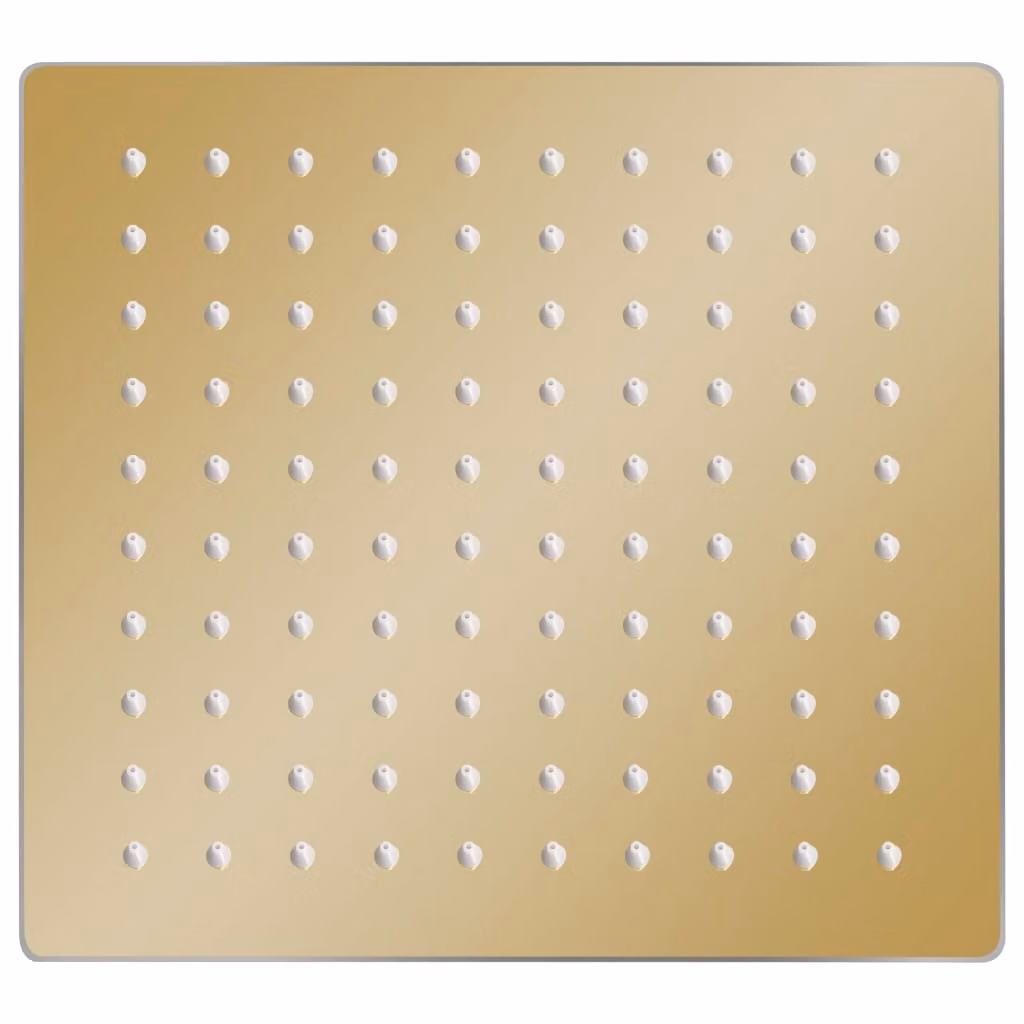 Testa Doccia a Pioggia in Acciaio Inox 20x20cm Quadrata Oro