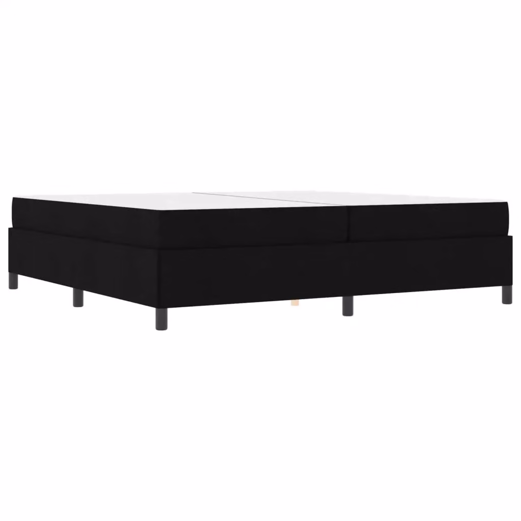 Letto a molle moderno vidaXL in tessuto nero L/P/H: 200 x 200 x 35 cm – 2