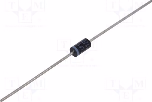 1 x Diodo Zener: Ø9,52x5,21mm, 5W, 500nA, NTE5135A. Diodo Zener a montaggio su circuito stampato, componente singolo, 20V