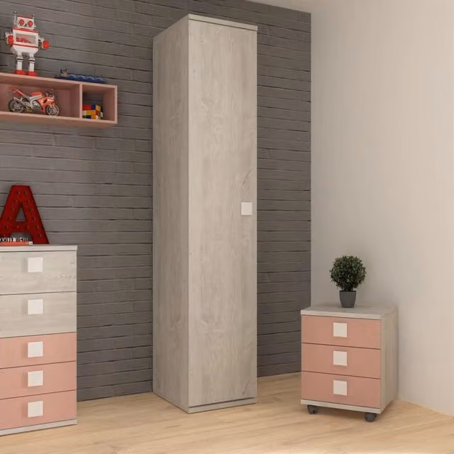 Armadio con anta 45x52x223 colore bianco consumato