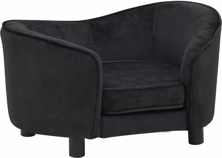 Divano per Cani Nero 69x49x40 cm in Peluche