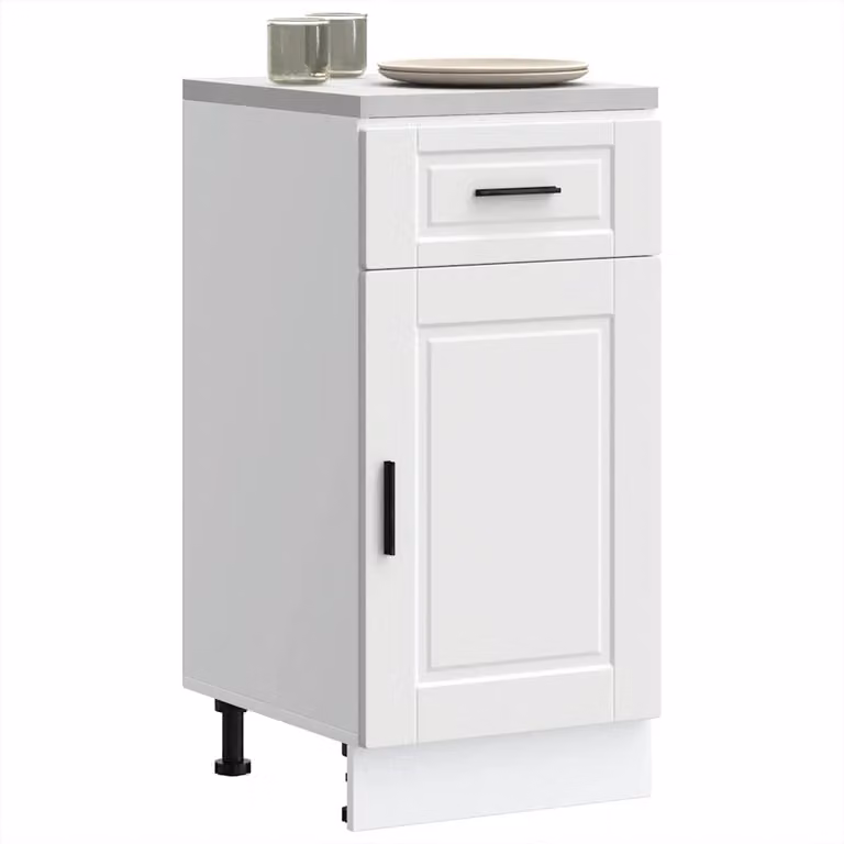 Base da cucina moderna vidaXL in legno e MDF bianco opaco L: 46 cm, P: 40 cm, H: 81,5 cm