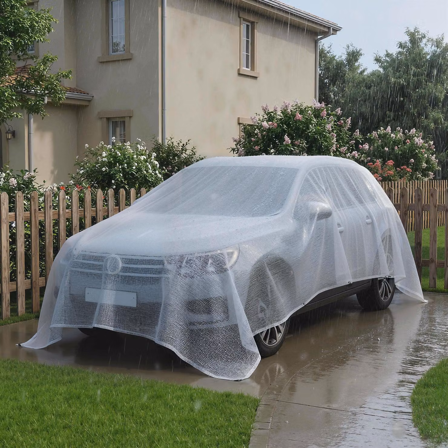 Telo impermeabile 4x6 metri, 140 g/m² | Colore: Bianco | Dimensioni: 400x600x1 cm