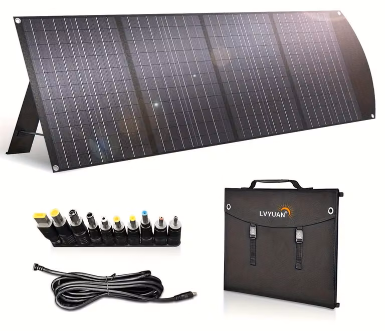 Pannello solare - Pannello fotovoltaico - Pannello solare pieghevole - Pannello portatile - Energia solare - 120W, alta efficienza