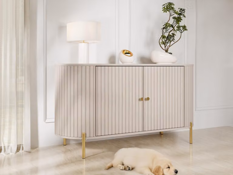 Cassettiera con ante TAZEVEL - beige sabbia