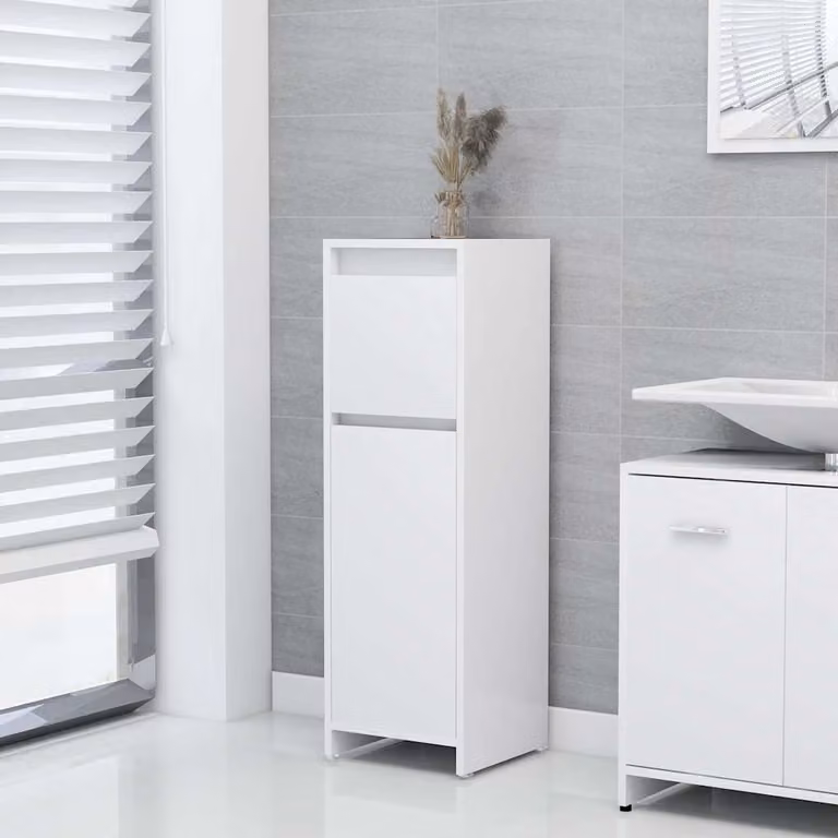 Armadio da bagno sospeso vidaXL bianco moderno in legno e MDF L/P/H: 30 x 30 x 95 cm