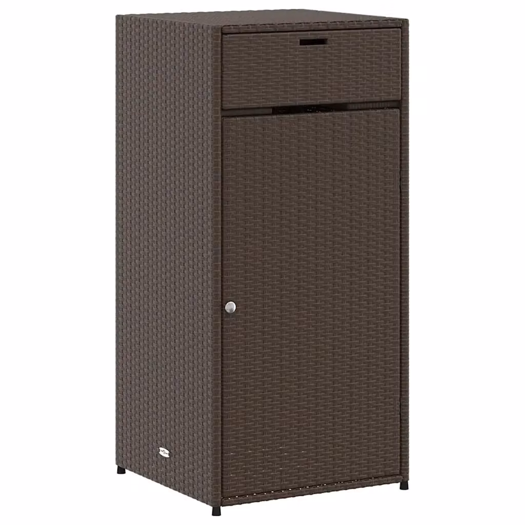 Armadietto da giardino vidaXL in rattan e metallo marrone L/P/H: 55 x 55 x 111 cm – 2