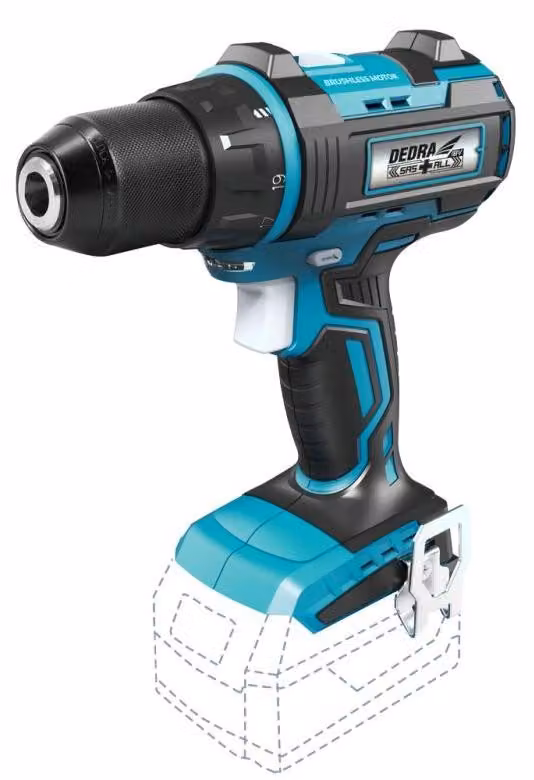 Trapano Avvitatore Senza Spazzole, 18V Dedra Sas+All Ded7141 13Mm Senza Martello, 50Nm