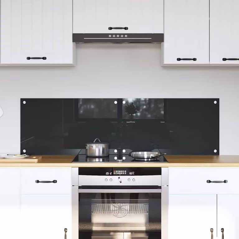 Set di 2 schienali da cucina vidaXL colore grigio antracite L 70 cm x P 40 cm