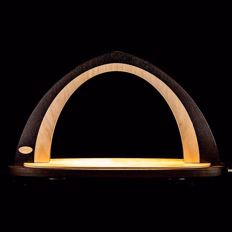 Arco di candele vuoto LED marrone/natura LxHxP 52x29,7x9cm NUOVO
