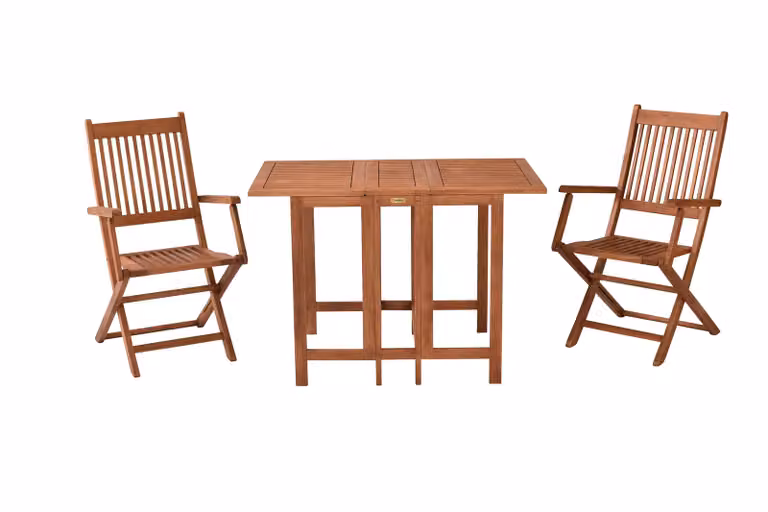 Merxx Set di mobili da giardino Rio 3 pezzi - 2 poltrone, 1 tavolo - Colore: marrone - Dimensioni: poltrona: 60x50x94 tavolo: 107x65x74; 2x 25151-011 + 1x 25254-011