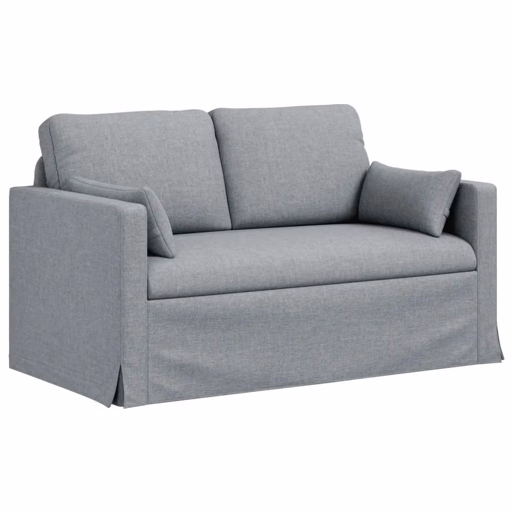 Divano vidaXL in tessuto grigio con struttura in metallo, L: 139 cm, P: 78 cm, H: 80 cm – 2