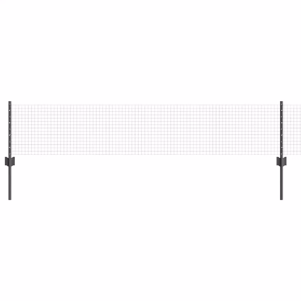 Recinzione in rete saldata con pali vidaXL, Grigio, L: 10 m, H: 0,4 m