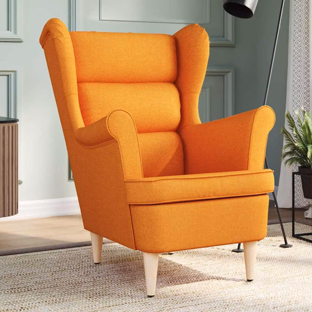 Maison Exclusive - Poltrona color giallo scuro, dimensioni 74x84x100 cm, rivestimento in tessuto