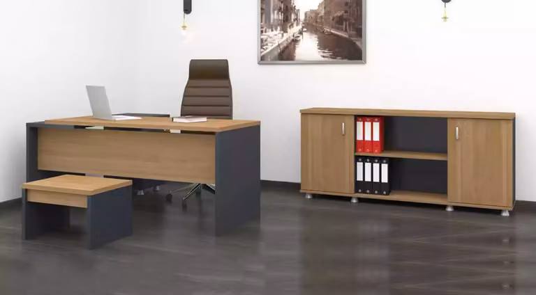 Eckschreibtisch Aktenschrank Couchtisch Arbeitszimmermöbel Modern Stil