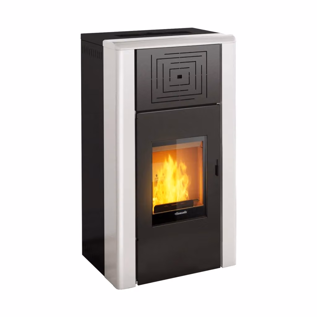 Termostufa idro a pellet DianFlex 20 kW colore bordeaux e nero in ceramica e metallo – 2