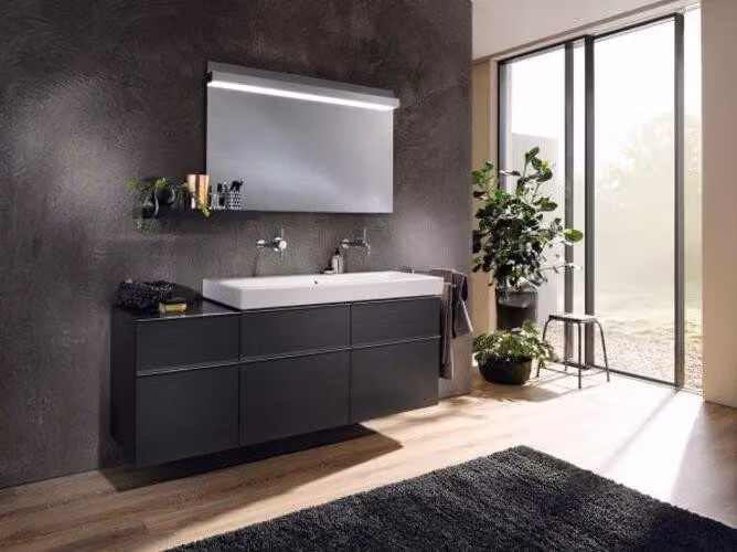 Geberit iCon lavabo 120x48,5cm blanc, sans trous pour robinets, 124025000, 124025000
