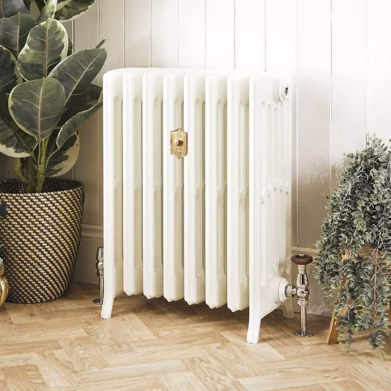 Radiatore Tradizionale in Ghisa - 660mm x 512mm - Bianco Porcellana