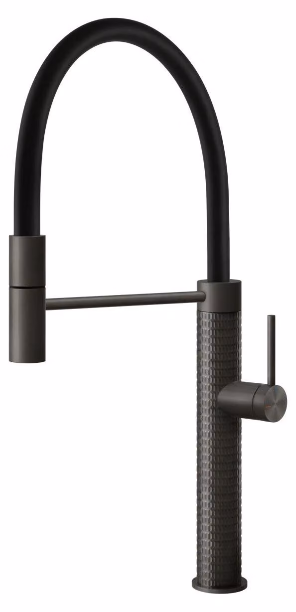 Miscelatore monocomando Gessi Semi-pro Gessi316 Meccanica 60012 707 47,8 cm, PVD nero metallizzato spazzolato