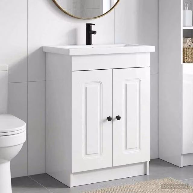 Set di mobili per il bagno Bianco Lucido 78,5 x 37,5 x 81 cm 3404178