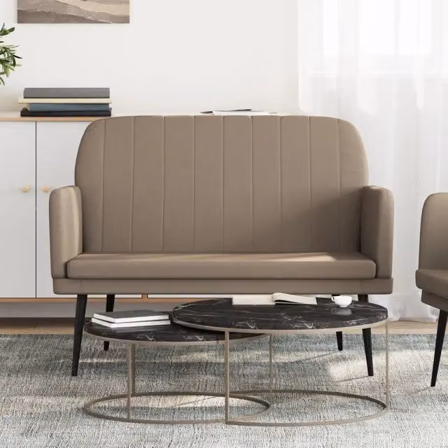 Panca-Sgabello Cappuccino 107x80x81 cm in Similpelle