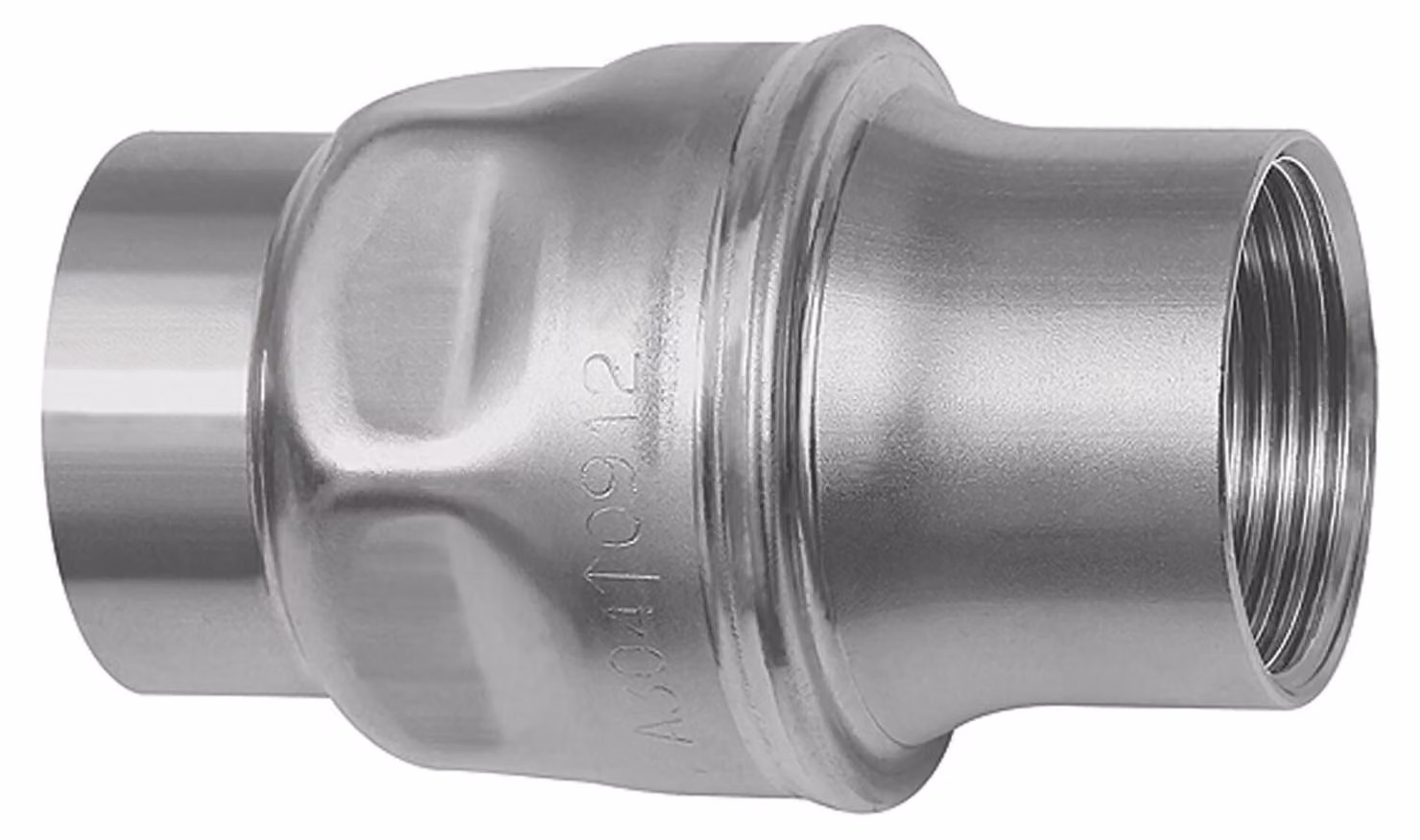 Valvola di ritegno Riegler, design leggero, ES 1.4301, G 1 1/2, 0,03 bar
