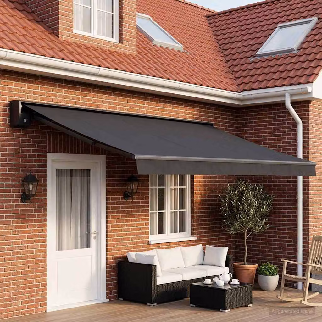 Telo di ricambio per tenda da sole vidaXL in poliestere, Antracite, L 400 cm x P 300 cm