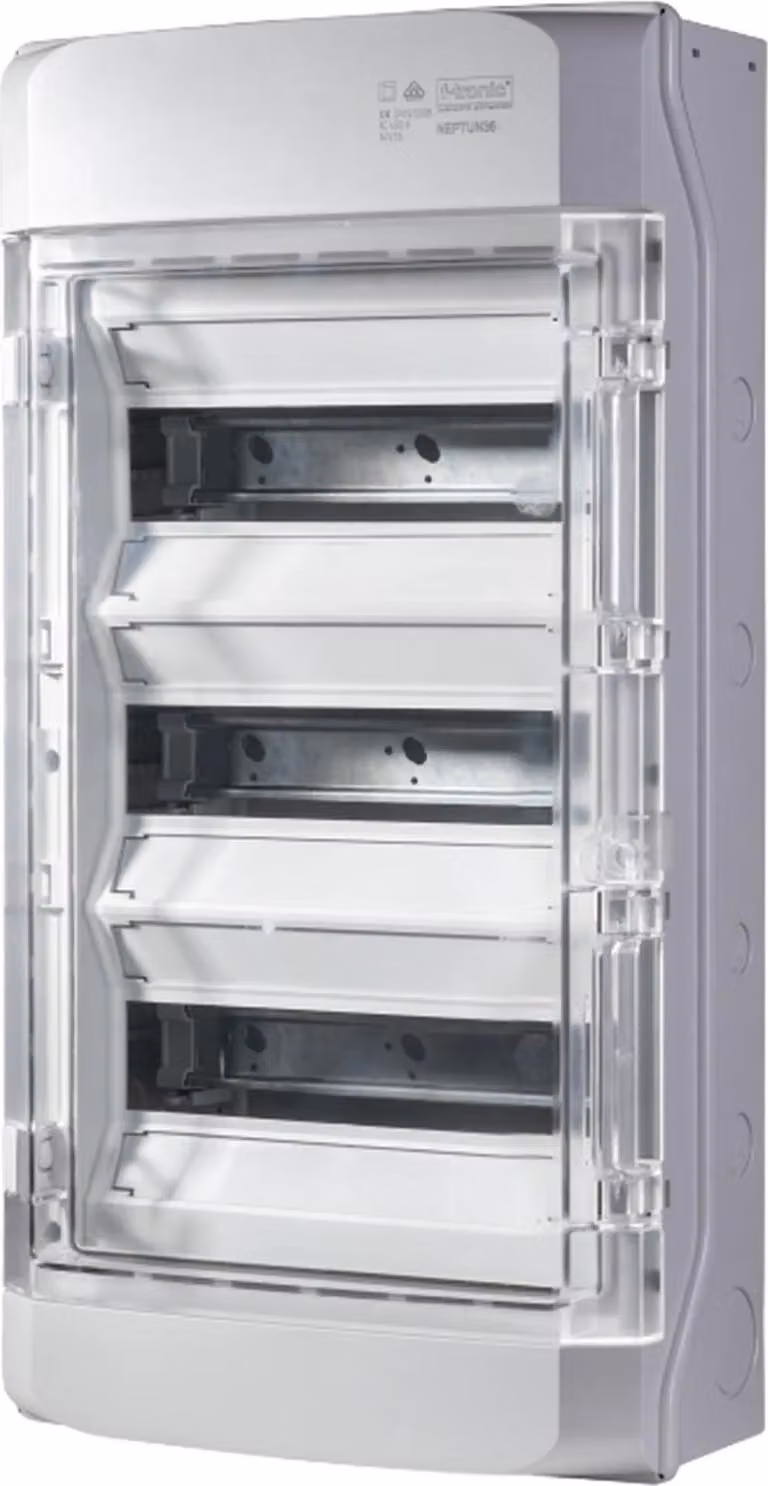 Distributore F-tronic FR AP, 36 TE, 3 file, IP65, PS, ventilazione integrata, 590x310x150 mm, 1 pz.