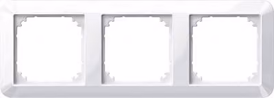Merten cornice a 3 ingressi 1-M, sistema M bianco polare lucido 389319 (389319)