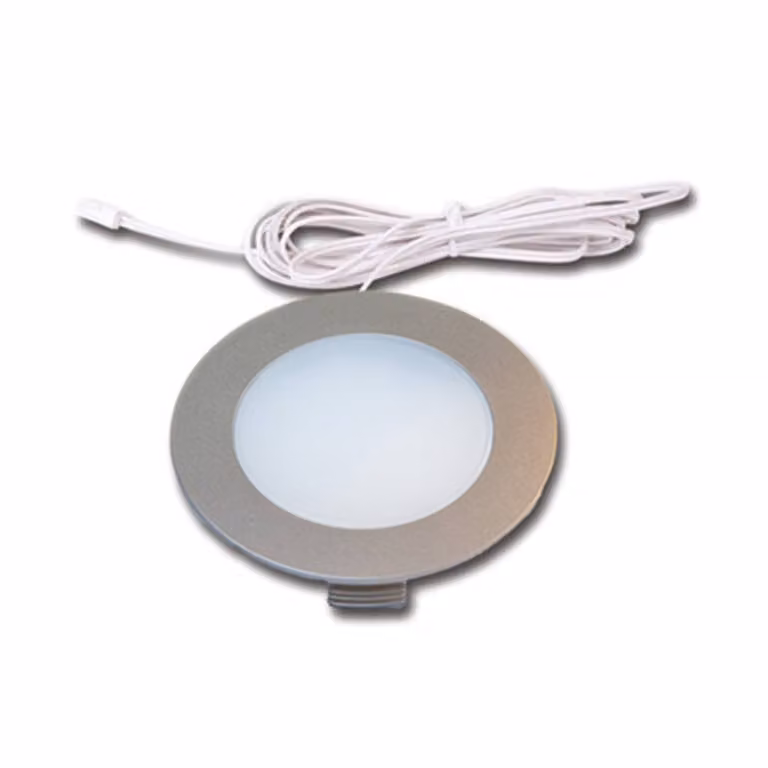 Hera LED incasso FR 78 set 3x bianco caldo 78-LED, Alluminio / Grigio / Zincato, Soggiorno / Sala da pranzo, Plastica, Moderno