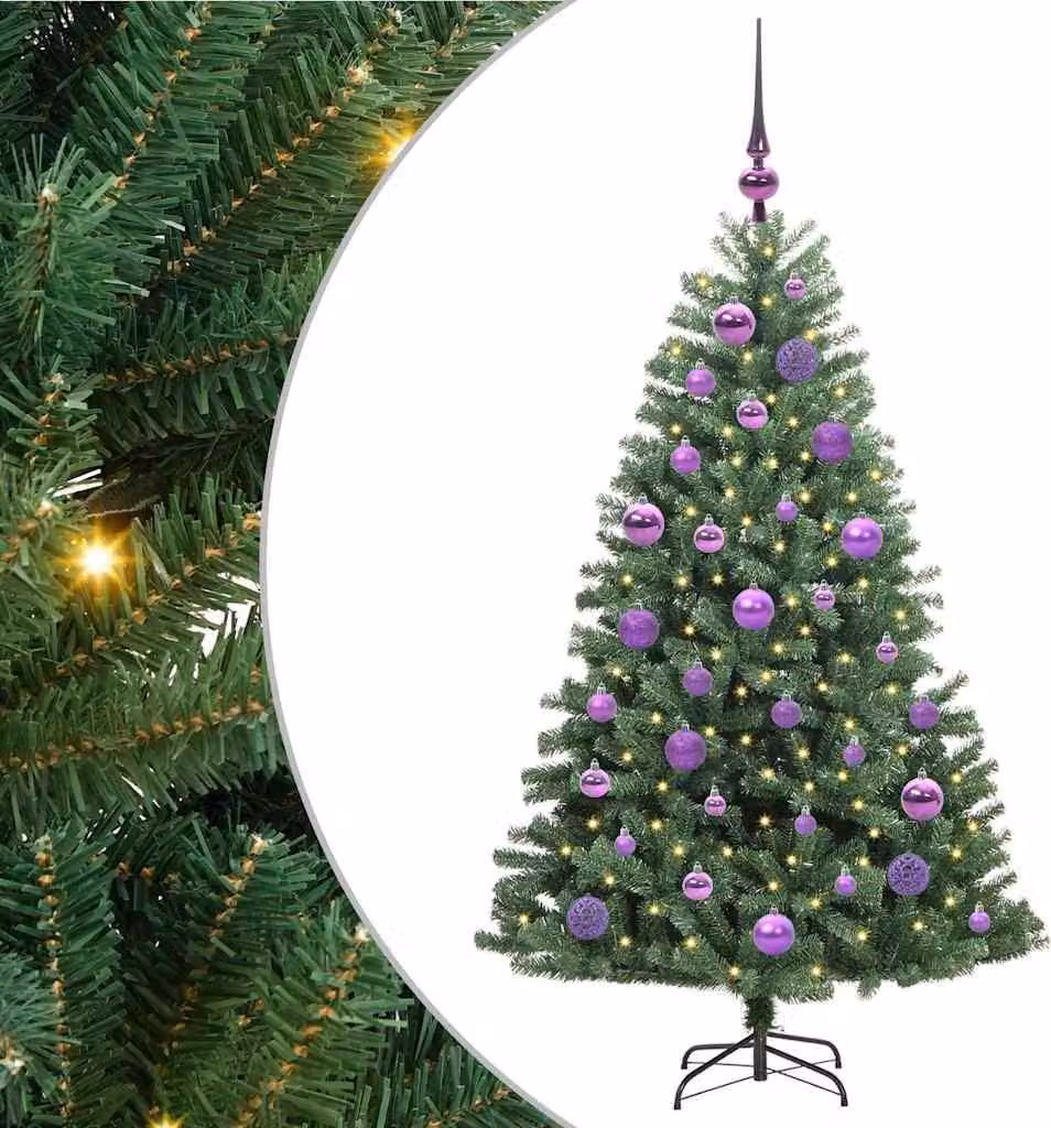 vidaXL Albero di Natale artificiale pieghevole verde 120 cm