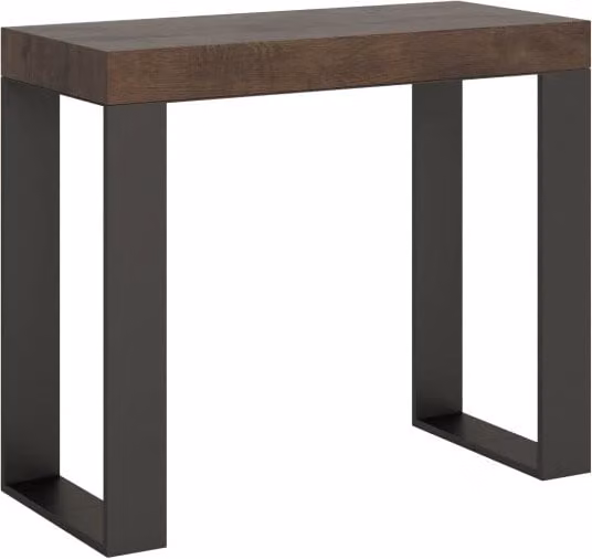 Consolle allungabile 90x40/196 cm Tekno Small Noce telaio Antracite