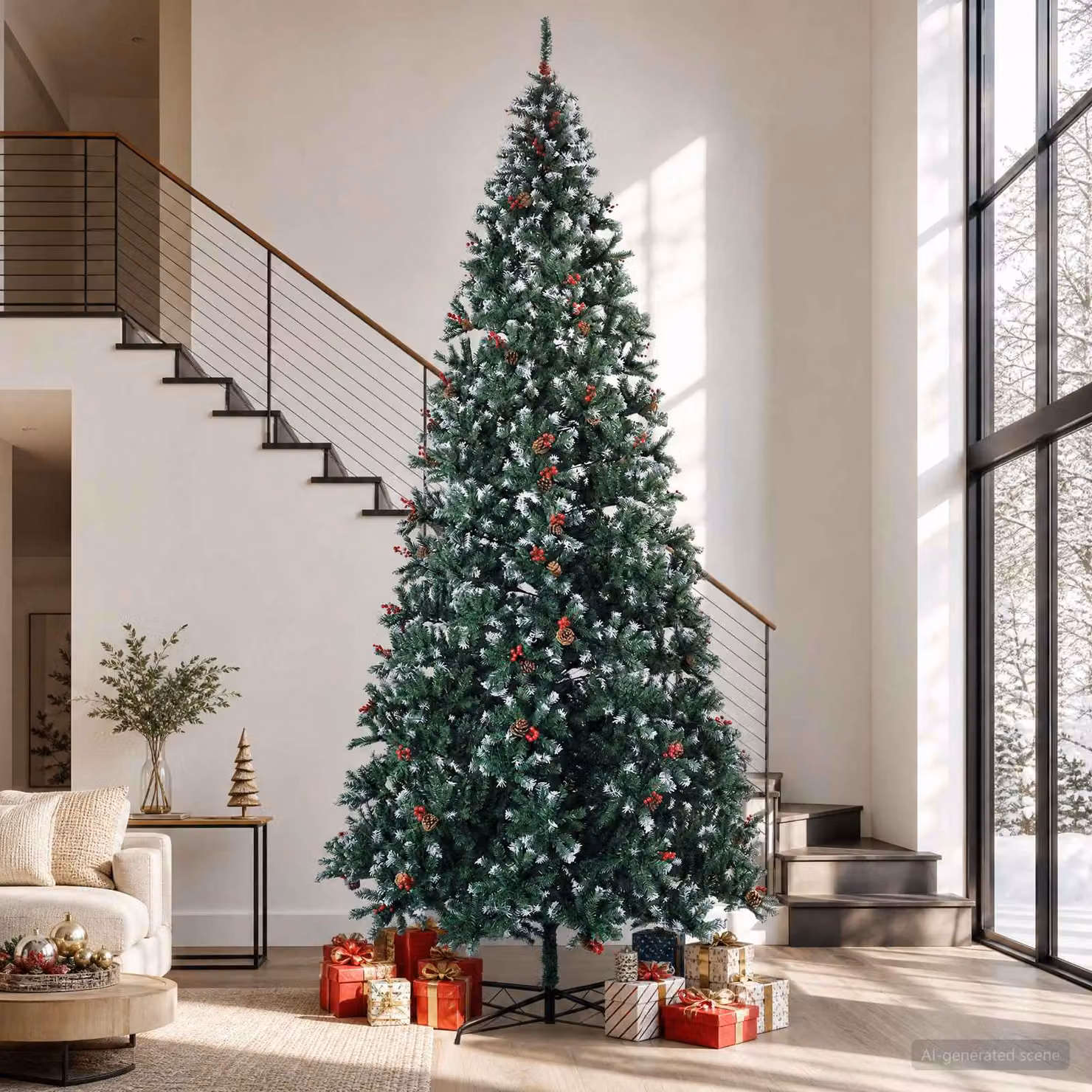 vidaXL Albero di Natale artificiale 500 cm PVC e Acciaio