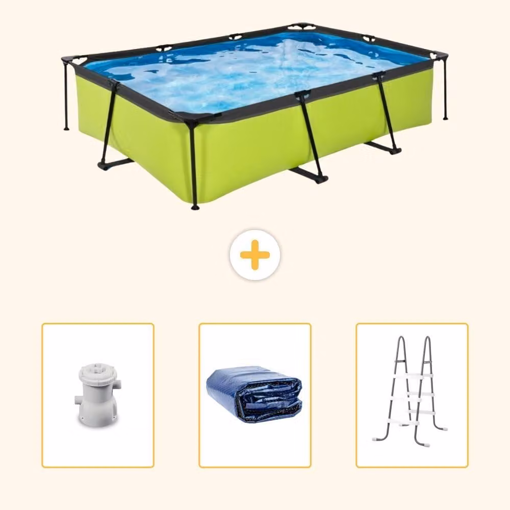 Piscina fuori terra rettangolare - 300x200x65 cm - 4 pezzi - SCB83