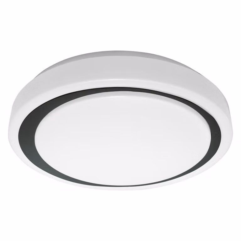 LEDVANCE Lampada LED intelligente da parete e soffitto per interni con tecnologia WiFi, colore della luce modificabile (3000K-6500K), nero, 380 mm, compatibile con Google e Alexa Voice Control, SMART+ WIFI ORBIS MOON