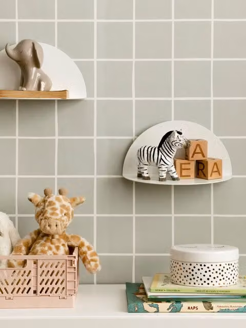 Moon Kenay Home scaffale in metallo bianco per bambini a parete