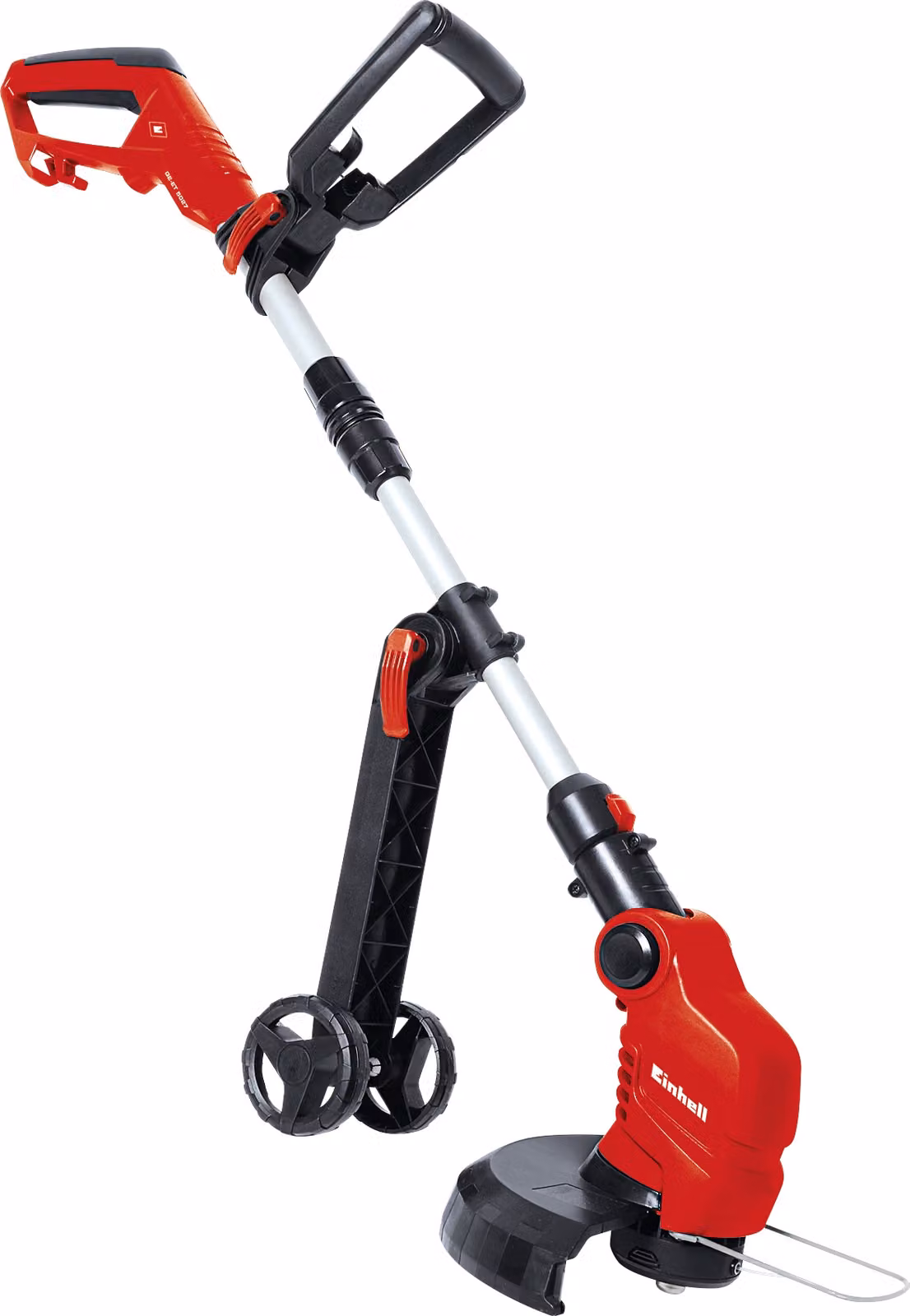 Tagliaerba elettrico Einhell GE-ET 5027, potenza 500 W, larghezza di taglio doppia linea 27 cm, barra di guida telescopica in continuo, scarico del cavo, 3402090