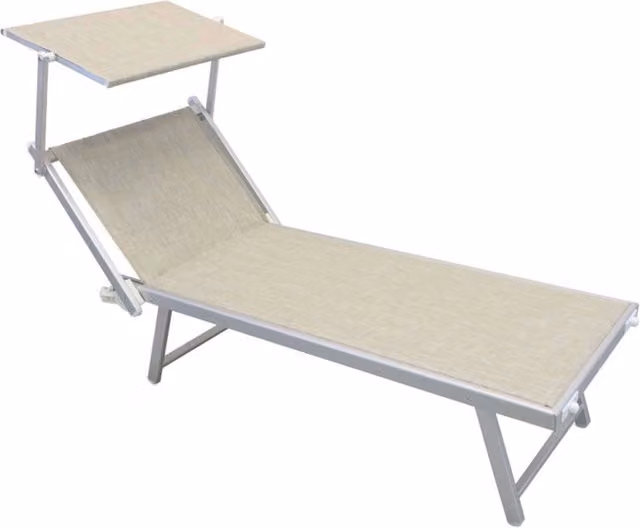 Lettino mare prendisole Pieghevole in Alluminio Textilene cm 186x61x38 - BOSS
