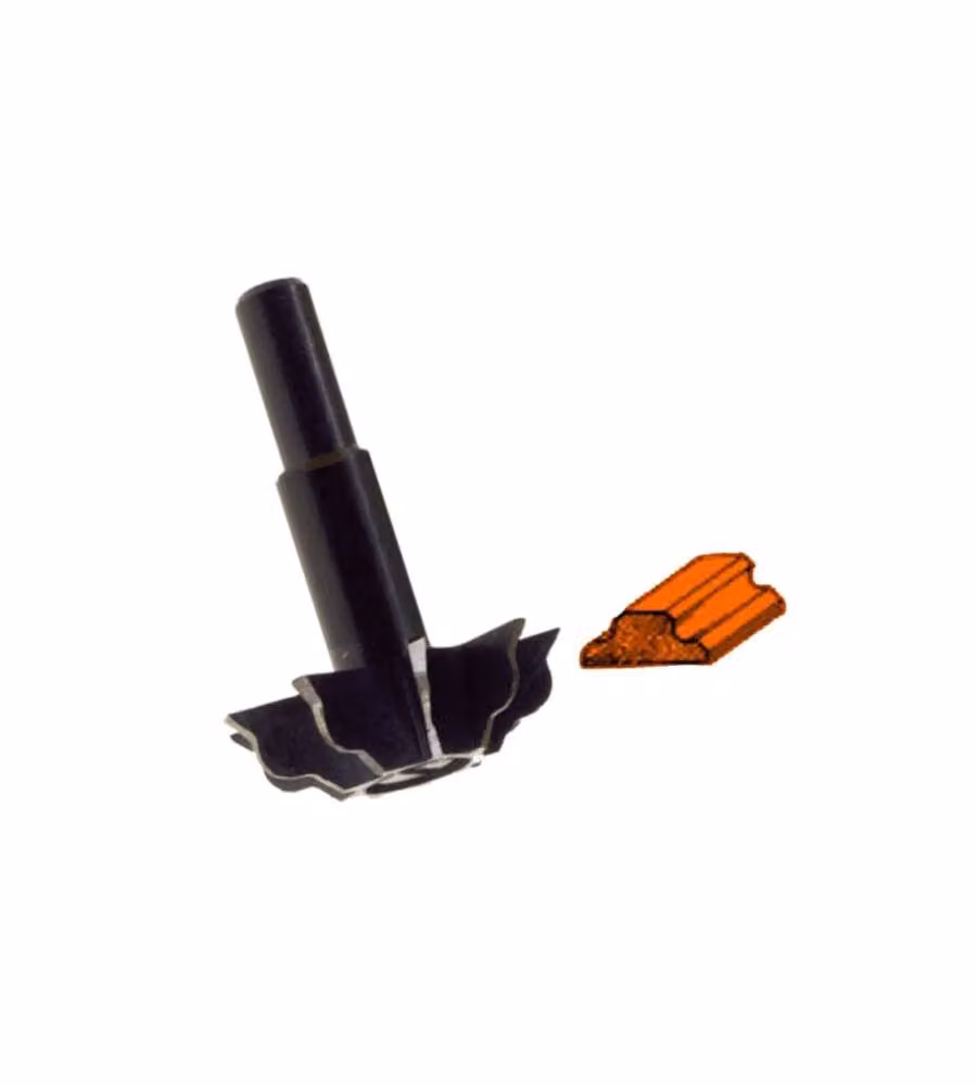 Fresa Profilo 1/2 Tondo Interno 45°  Pg