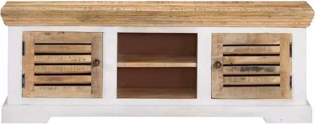Mobile Porta TV-Credenza TV 110x30x40 cm in Legno Massello di Mango