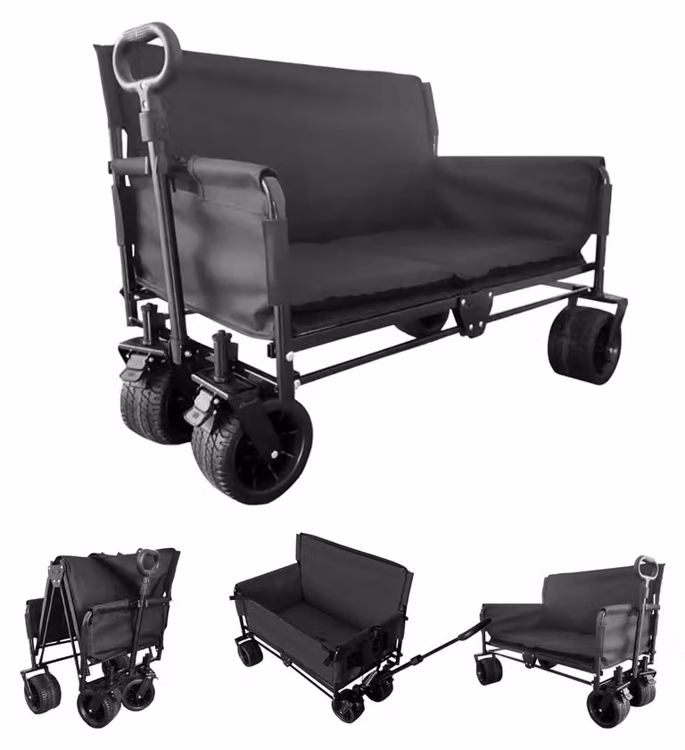 Carrello pieghevole 3-in-1 per campeggio e giardino
