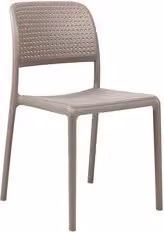 Sedia da esterno Nardi Bora Bistrot in polipropilene color grigio opaco