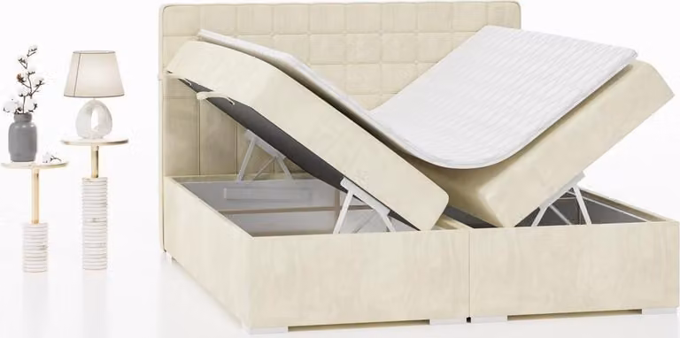 Doppelbett Modern Design Bett Luxus Schlafzimmer Polsterbett Möbel Boxspringbett