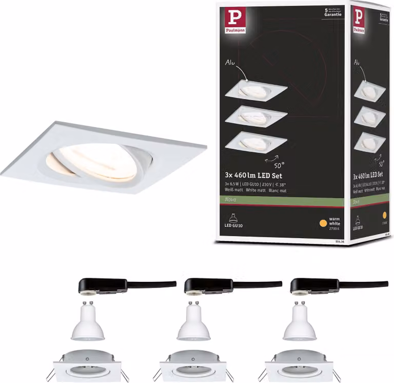Paulmann Luce da incasso LED Nova basic set orientabile
