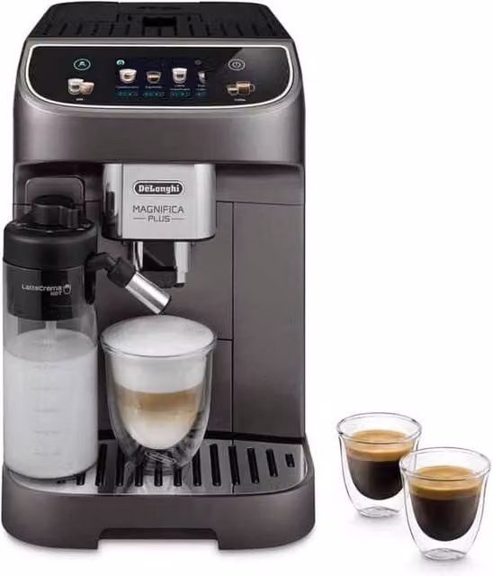 De'Longhi ECAM320.70.TB Magnifica Plus Macchina da caffè Automatica, Colore Nero e Grigio, 1450 W, 1.9 L