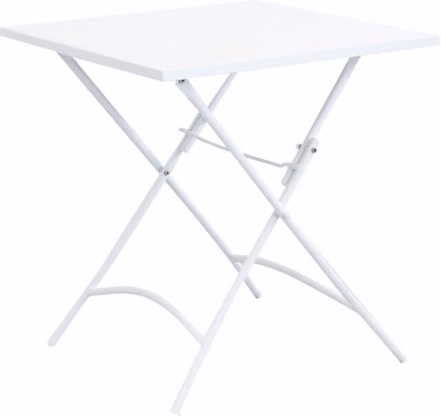 Tavolo Bristol 70x70x72 h cm in Acciaio Bianco